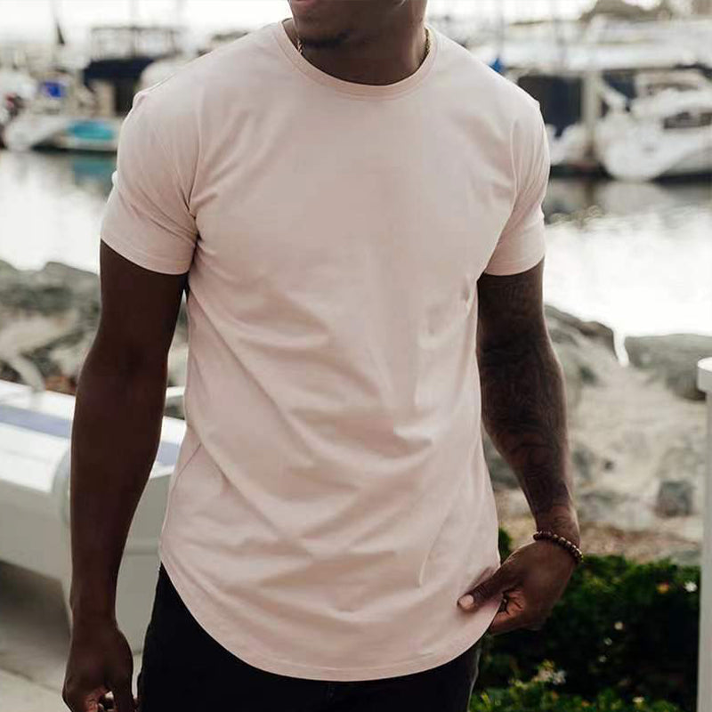 Slim Fit katoenen sport-T-shirt voor heren met korte mouwen