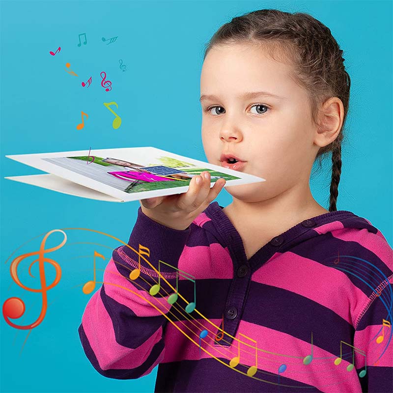 Handgemaakt getekend geluidsgroetkaartje