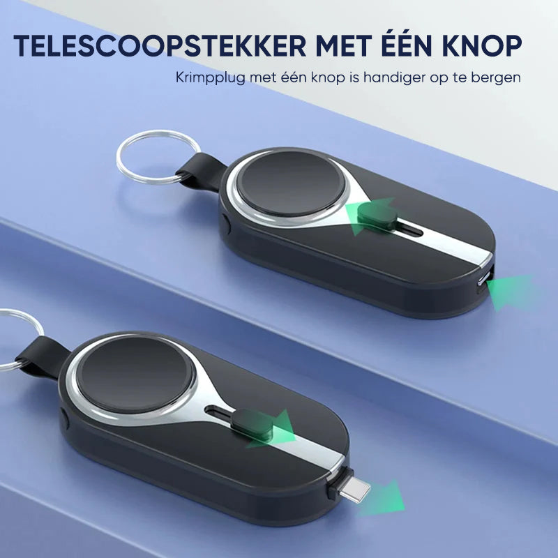 Noodsleutelhanger mobiel power 2 in 1