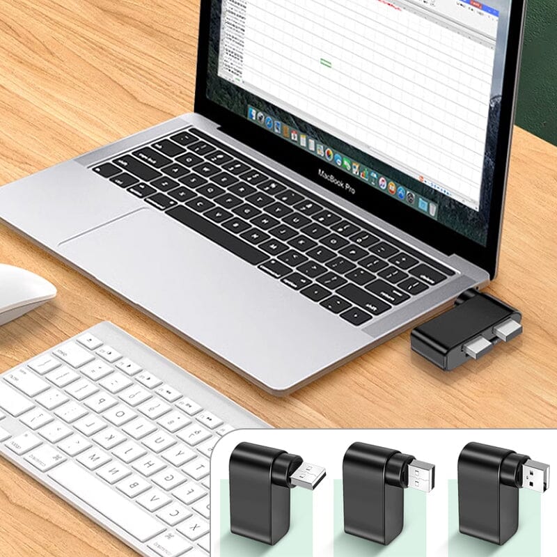 4-in-1 draaibare USB-hub