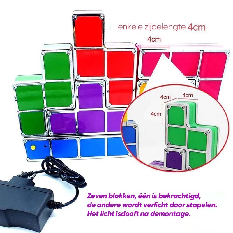 Tetris stapelbaar LED-nachtlampje