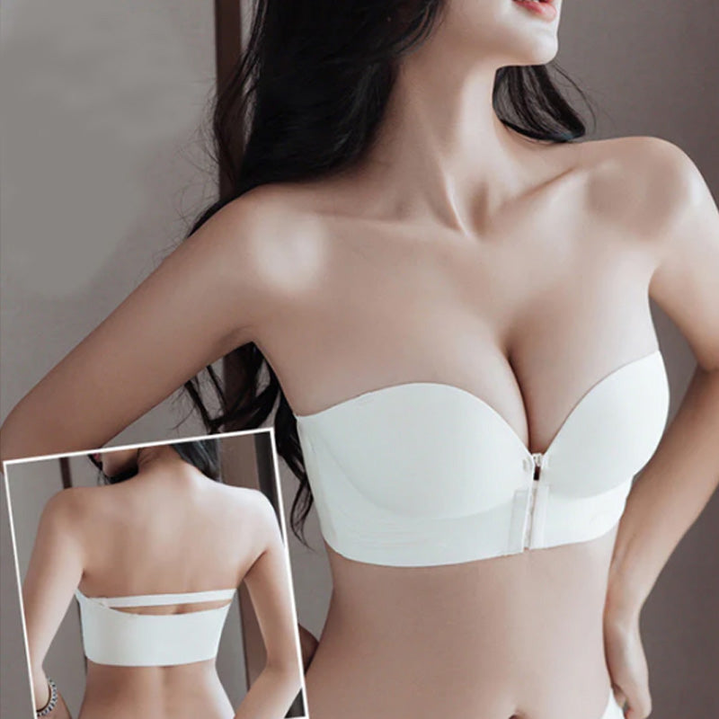 Strapless bh met antislipsluiting en voorsluiting voor dames