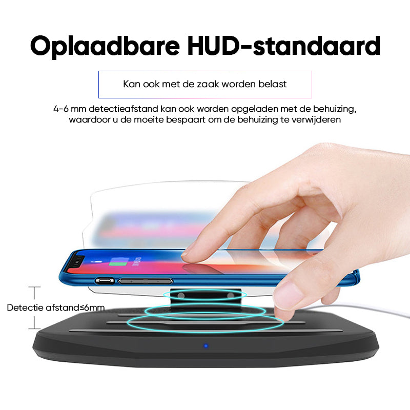 HUD-navigatieprojector met draadloos opladen