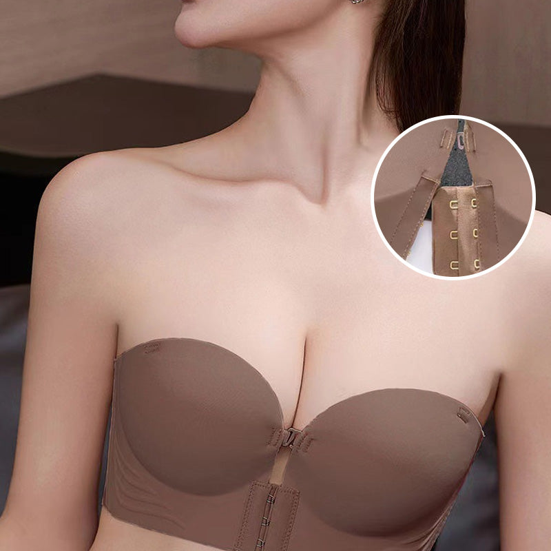 Strapless bh met antislipsluiting en voorsluiting voor dames