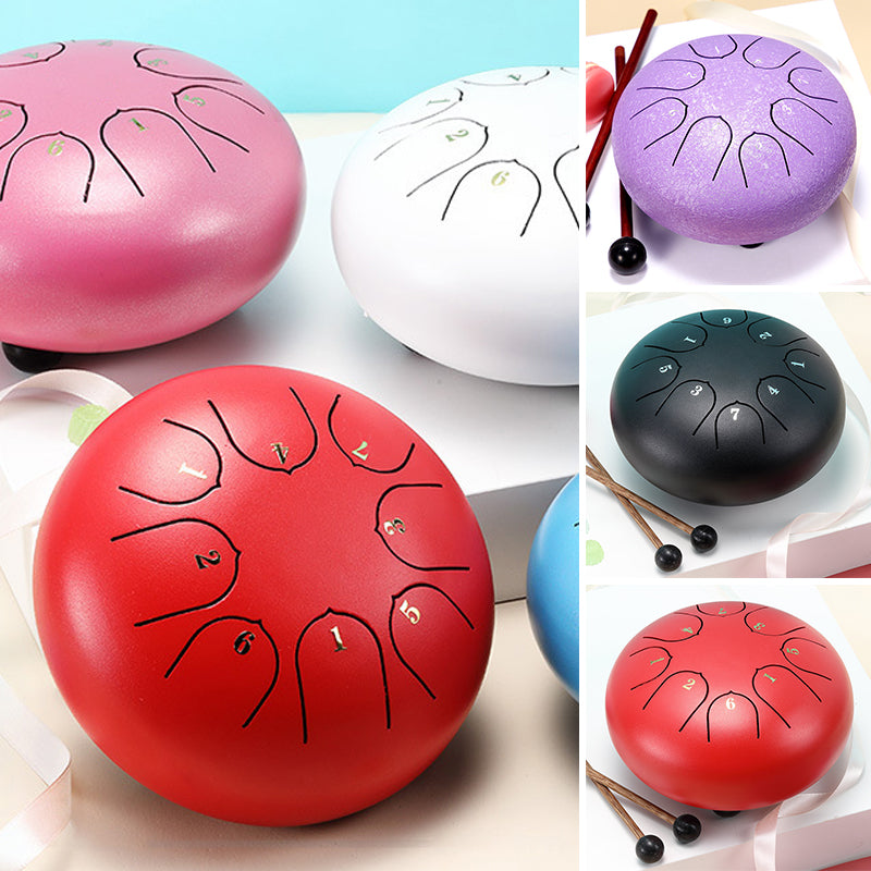 Boeddha stenen mini stalen tongdrum 6 inch geluid genezend drumstel