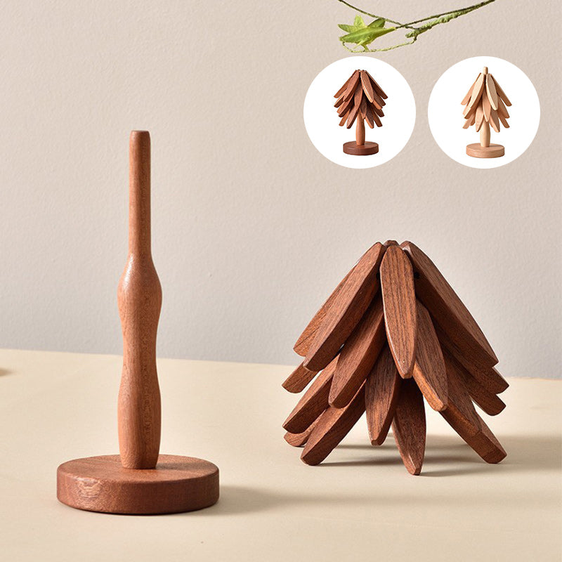 Een boom massief houten isolatieplacemat