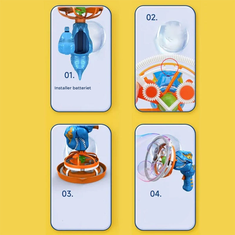 Dinosaurus blaaspistool met windpad