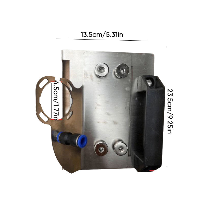 Haakse slijperstandaard voor het zagen van tegels met een afschuining van 45°