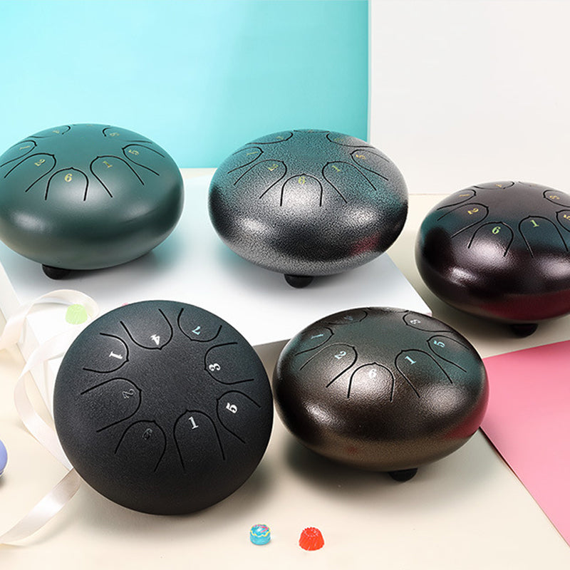 Boeddha stenen mini stalen tongdrum 6 inch geluid genezend drumstel