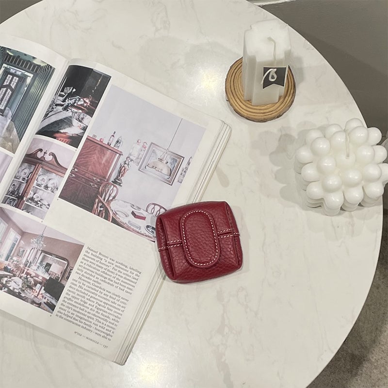 Mini-portemonnee in effen kleur