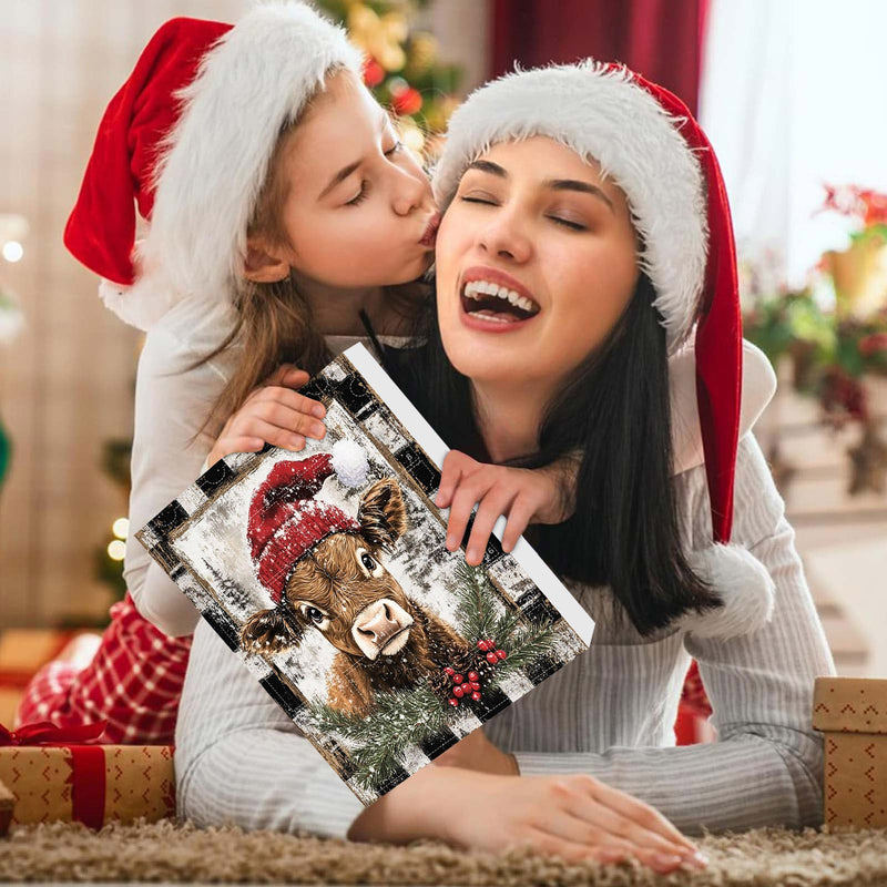 Kerst adventskalender Yak Santa acryl cartoon hanger blinde doos