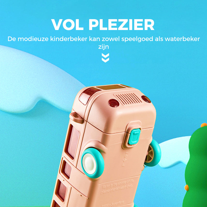 Draagbare waterbeker in busvorm