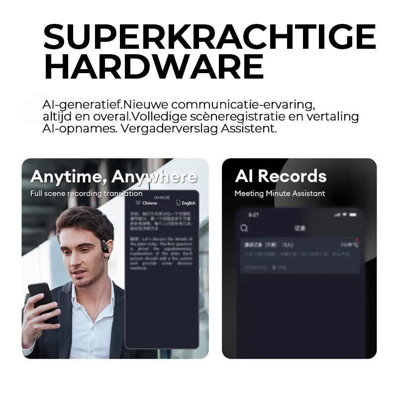 Draadloze Bluetooth-vertaaloordopjes