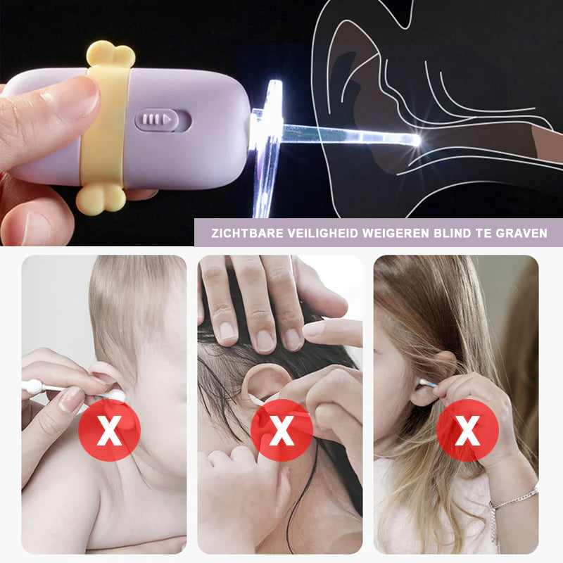 LED Cartoon Baby Oorreiniger Tool