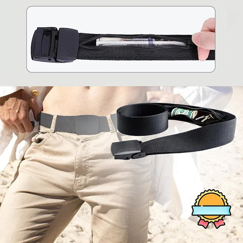 Anti-diefstalriem met verborgen geldzakje