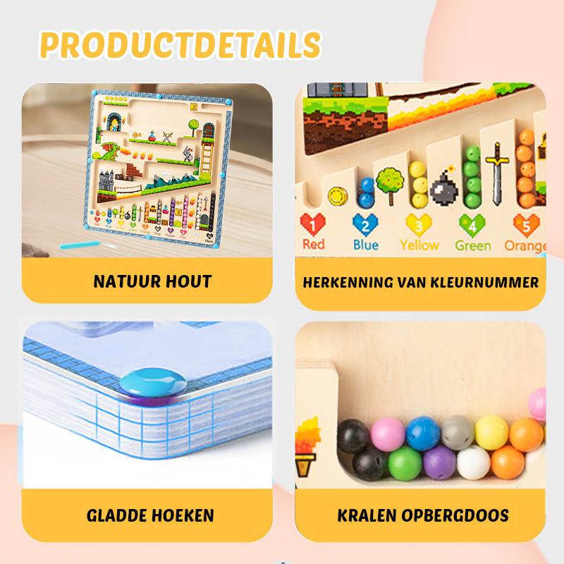 Magnetisch kleuren- en nummerdoolhof