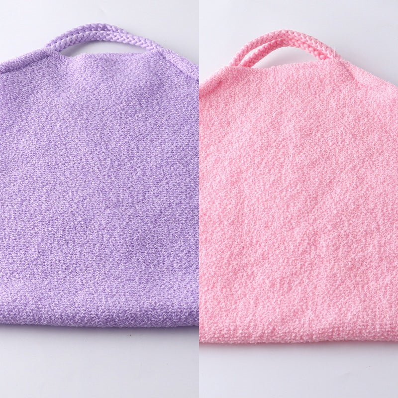 Rekbare rugwrijfbadhanddoek