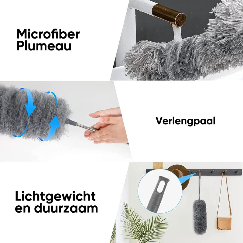 Intrekbare wasbare gebogen microfiber stofdoek