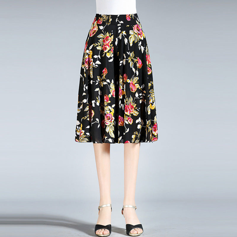 Culottes met wijde pijpen voor dames in vintage stijl