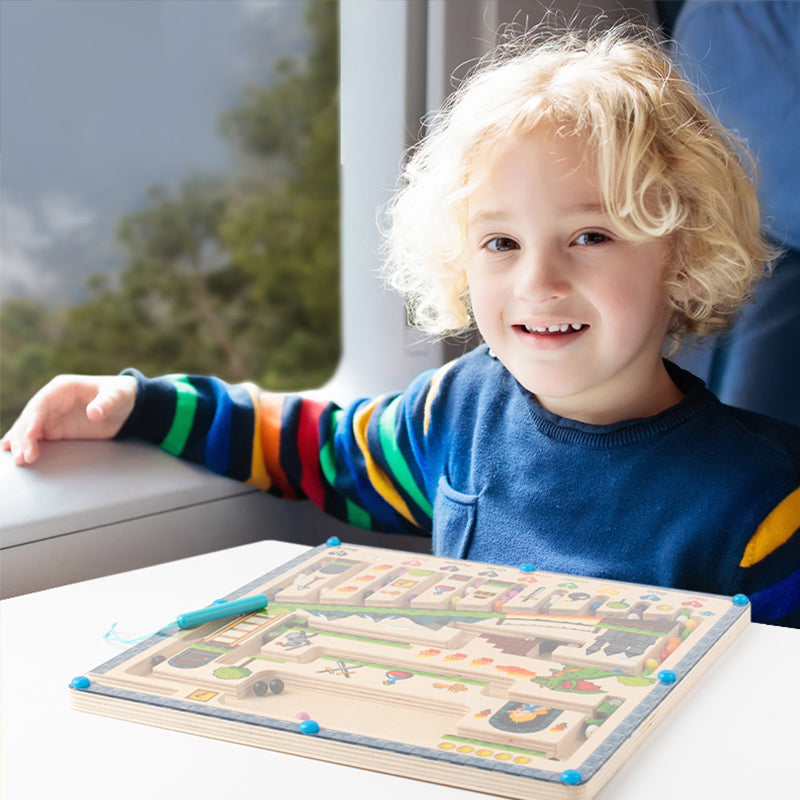 Magnetisch kleuren- en nummerdoolhof