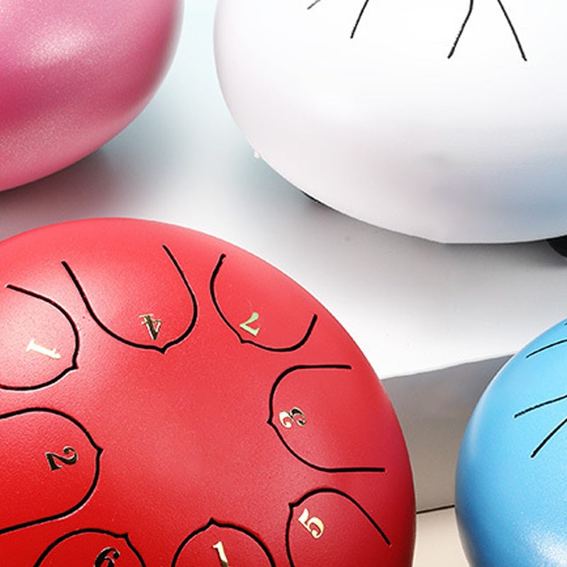 Boeddha stenen mini stalen tongdrum 6 inch geluid genezend drumstel