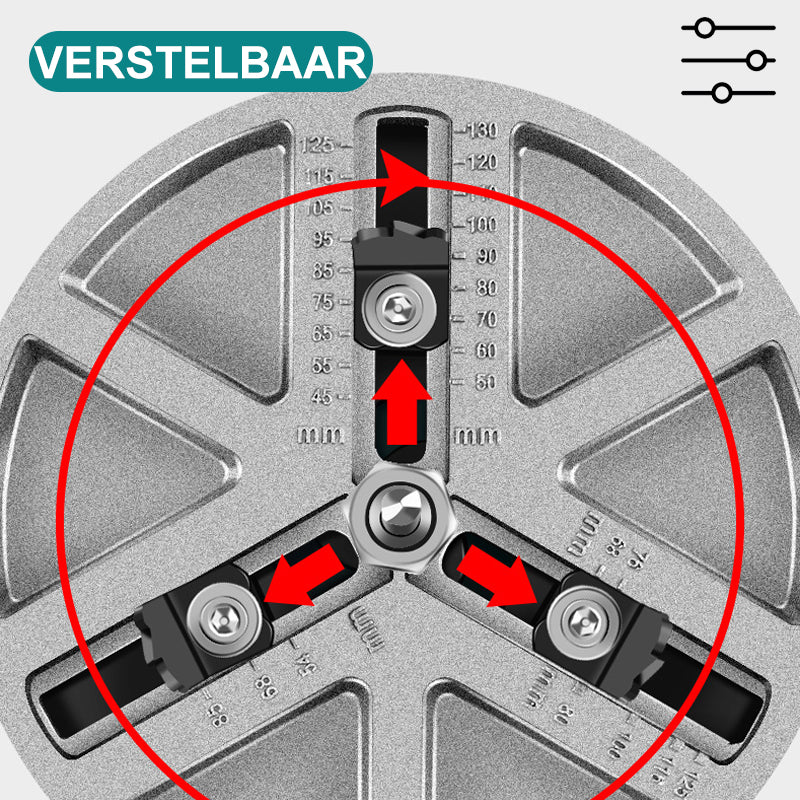 Verstelbare snijgereedschappen voor houtbewerking, gatopener