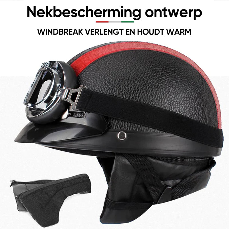 Motorfiets Harley PU-helm met bril