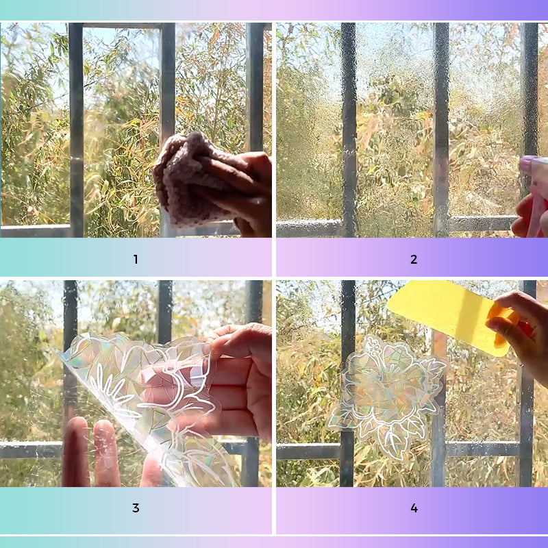 PVC dier kleurrijke anti-botsing glassticker, 6 stuks