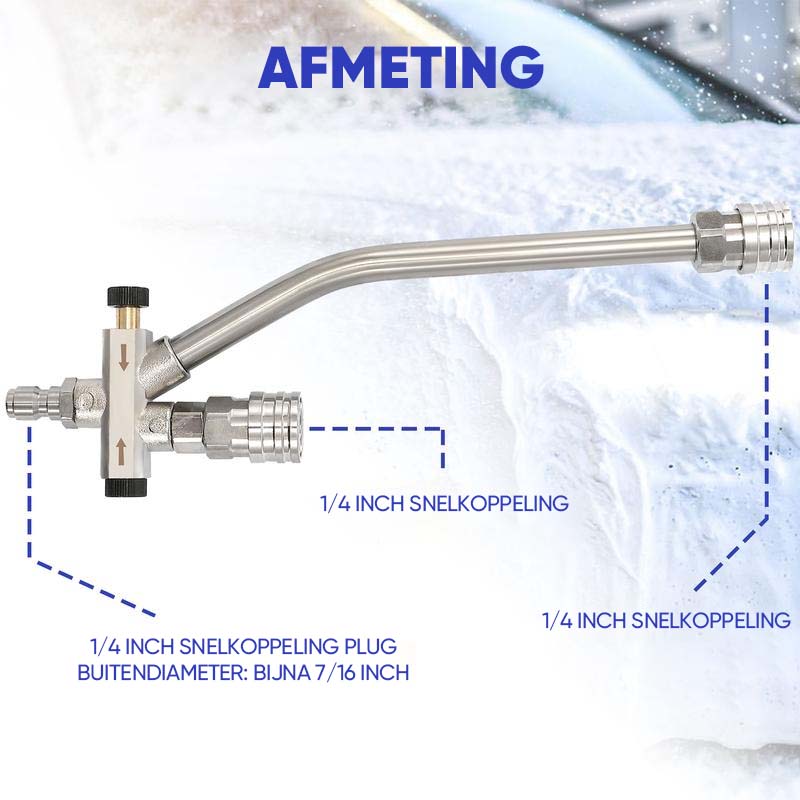 Accessoire met dubbele connector van schuimkanon