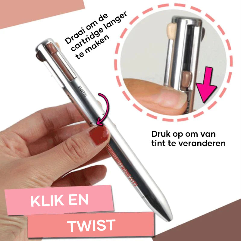 4-in-1 wenkbrauwcontour- en markeerstift