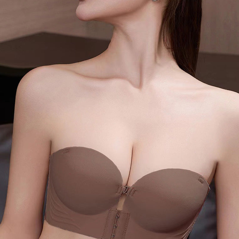 Strapless bh met antislipsluiting en voorsluiting voor dames