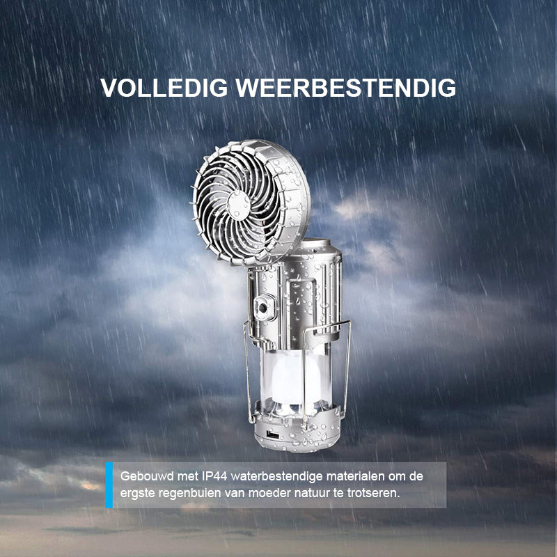 6-in-1 draagbare LED-campinglantaarn op zonne-energie