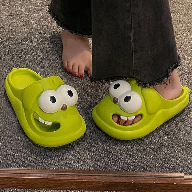 Grote ogen hond pantoffel