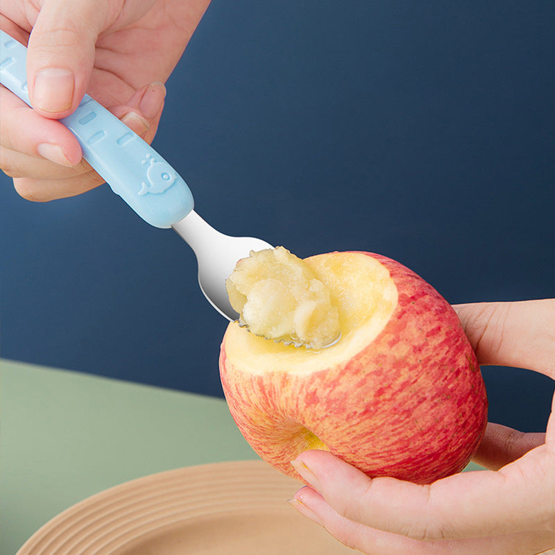 Siliconen babylepel met dubbele kop