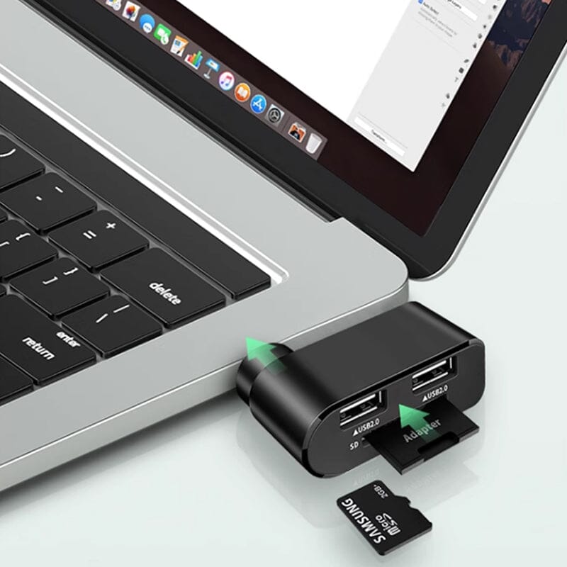 4-in-1 draaibare USB-hub