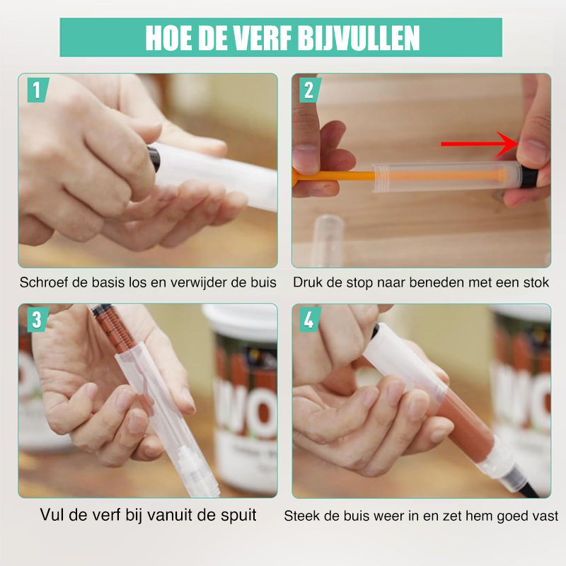 Multifunctionele invulbare touch-up verfpenseel
