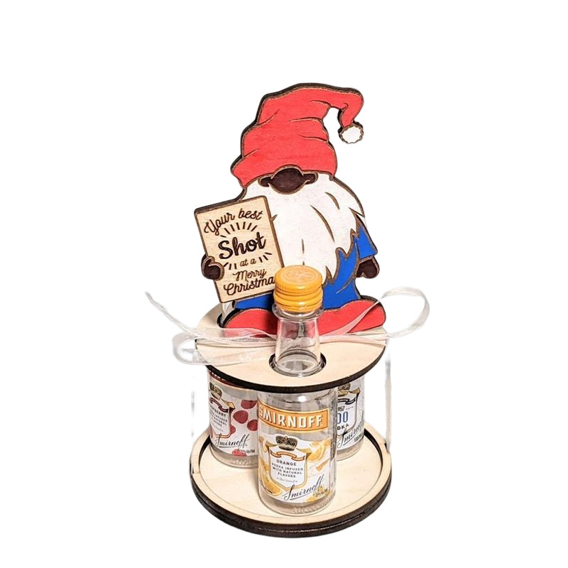 Kerst mini-wijnfleshouder