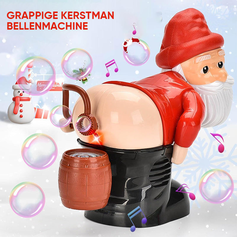 Grappige kerstman bellenblaasmachine