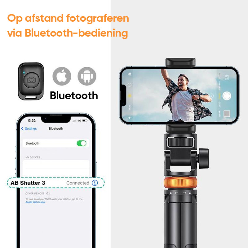 Selfie Stick-standaard met Bluetooth-afstandsbediening