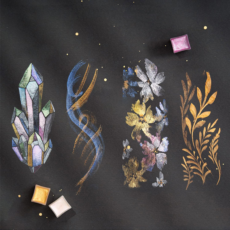 6/12 kleuren solide aquarelverfset