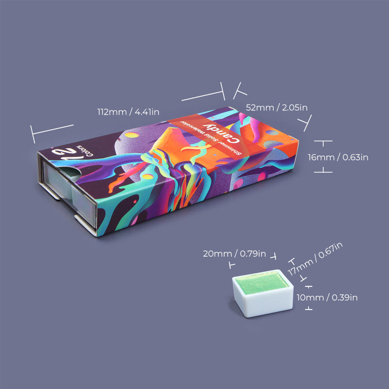 6/12 kleuren solide aquarelverfset