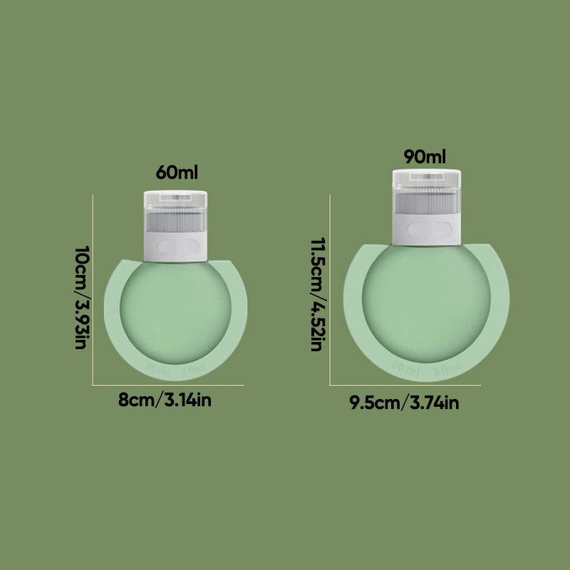 Draagbare siliconen reisfles met grote diameter