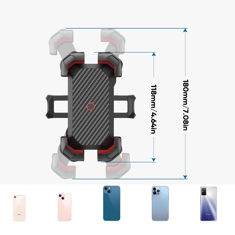 Universele fiets telefoonhouder met 360° zicht