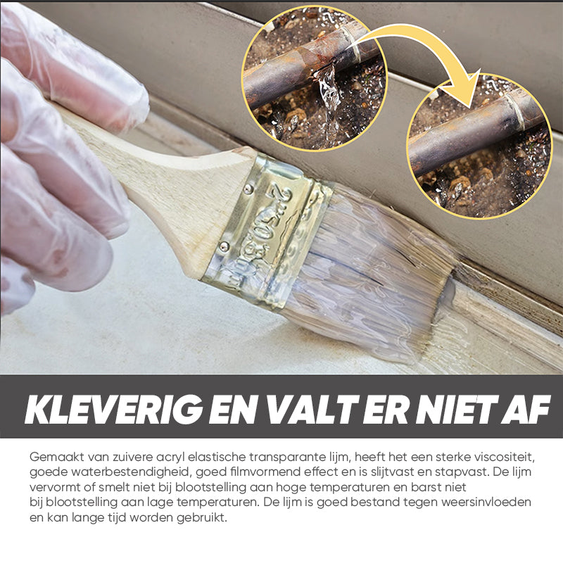 Heldere waterdichte patch- en afdichtingsvloeistof