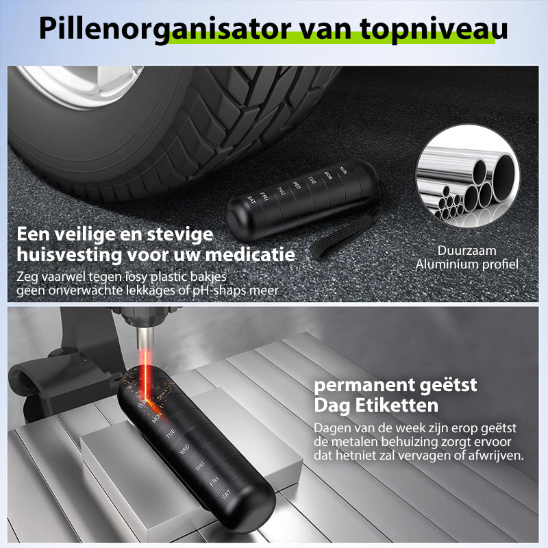 7 dagen draagbare pillendoos voor op reis