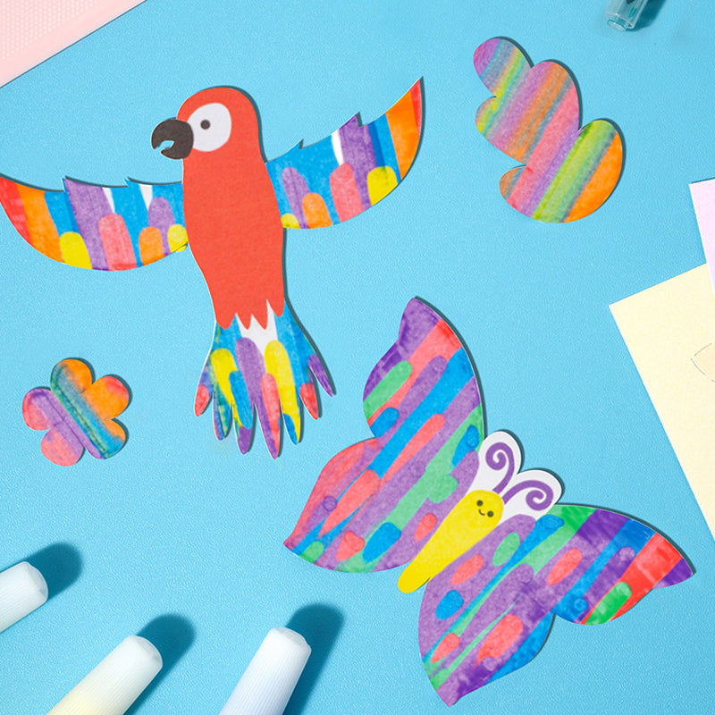 Creatieve Rainbow Scratch Art ansichtkaartenset voor kinderen