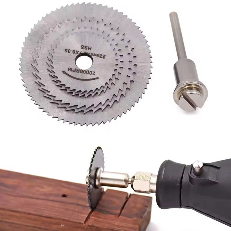 Set van 6 stuks metalen HSS-cirkelzaagbladen