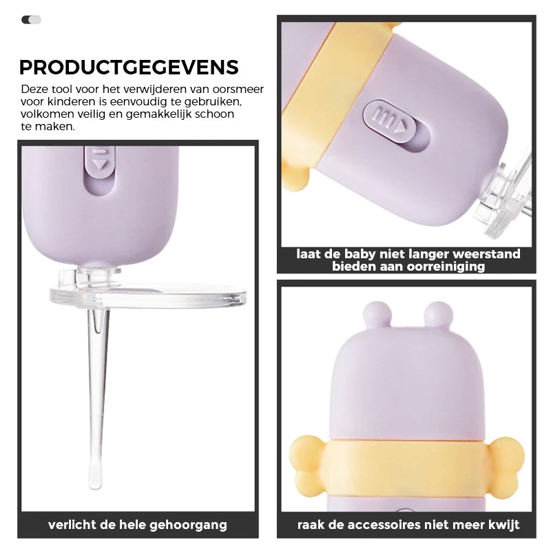 LED Cartoon Baby Oorreiniger Tool
