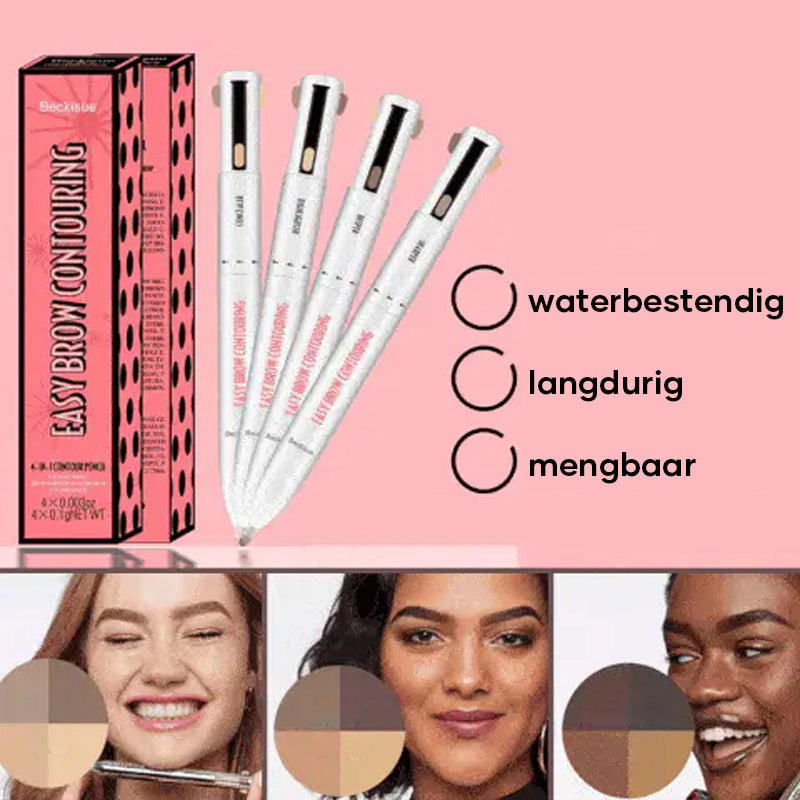 4-in-1 wenkbrauwcontour- en markeerstift
