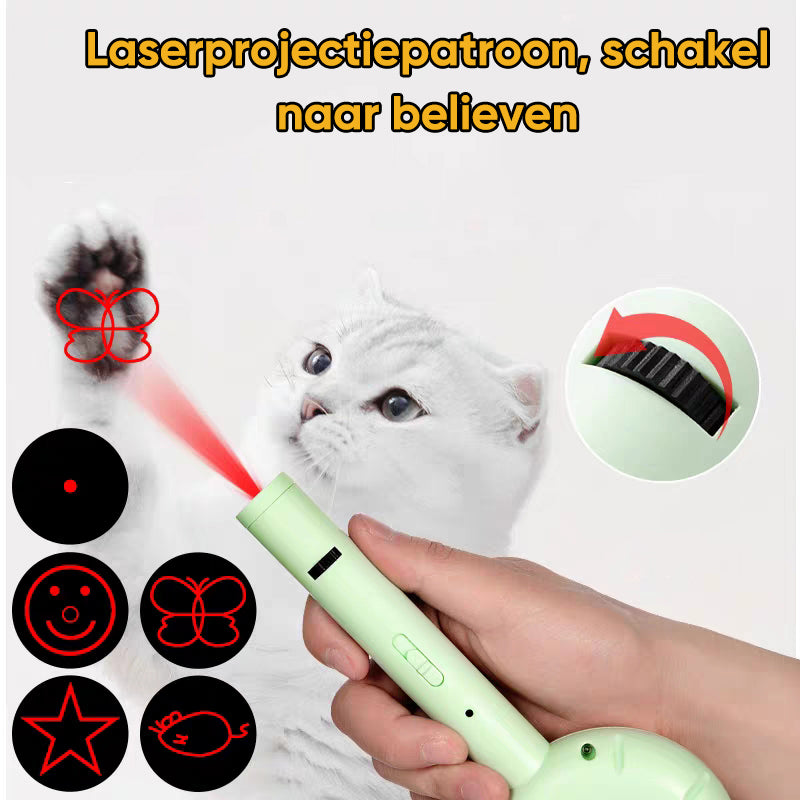 Intrekbare katteaser huisdierenkam